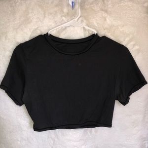 Skims black cropped shirt